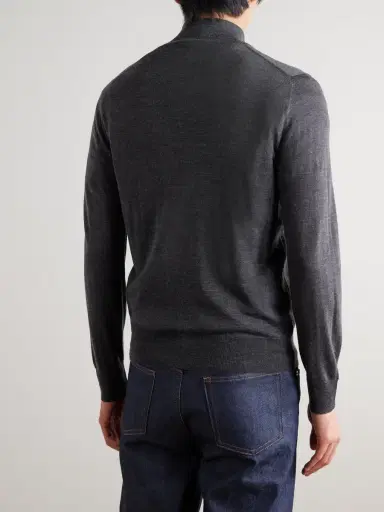 Canali Wool Zip-Up Cardigan - Men | Thumbnail 4 Canali Wool Zip-Up Cardigan - Men | Thumbnail 4