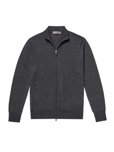 Canali Wool Zip-Up Cardigan - Men | Thumbnail 1 Canali Wool Zip-Up Cardigan - Men | Thumbnail 1