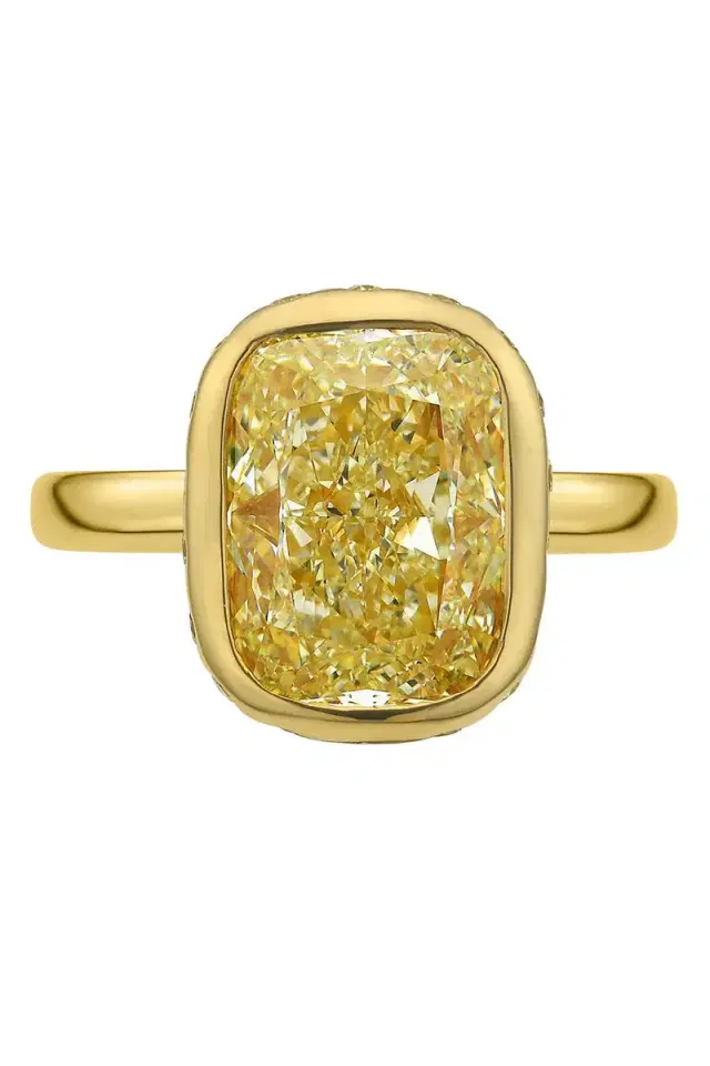 Yellow Diamond Bezel Mosaic Ring Yellow Diamond Bezel Mosaic Ring