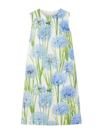 Oscar de la Renta Floral-print Cotton-blend Poplin Mini Dress | Thumbnail 1 Oscar de la Renta Floral-print Cotton-blend Poplin Mini Dress | Thumbnail 1