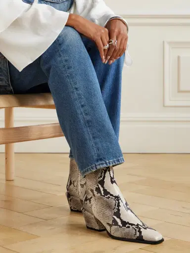 Paris Texas Bettina 50 Snake-effect Leather Ankle Boots | Thumbnail 2 Paris Texas Bettina 50 Snake-effect Leather Ankle Boots | Thumbnail 2