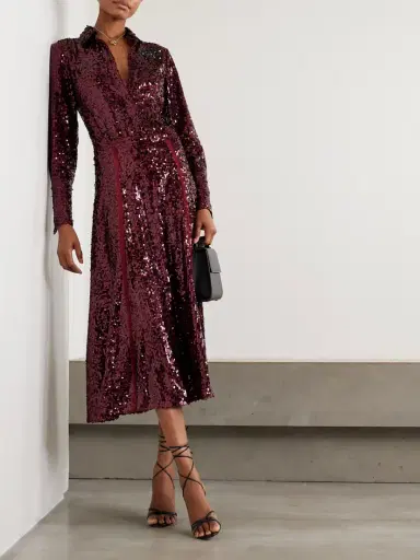 Erdem Crystal-embellished Sequined Crepe De Chine Shirt | Thumbnail 2 Erdem Crystal-embellished Sequined Crepe De Chine Shirt | Thumbnail 2