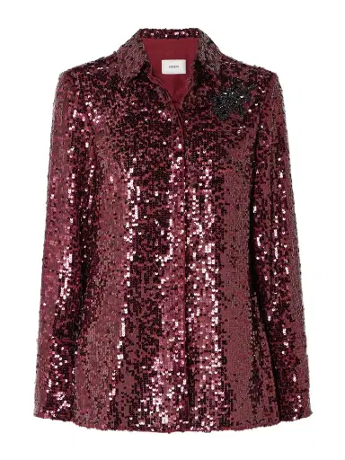 Erdem Crystal-embellished Sequined Crepe De Chine Shirt | Thumbnail 1 Erdem Crystal-embellished Sequined Crepe De Chine Shirt | Thumbnail 1