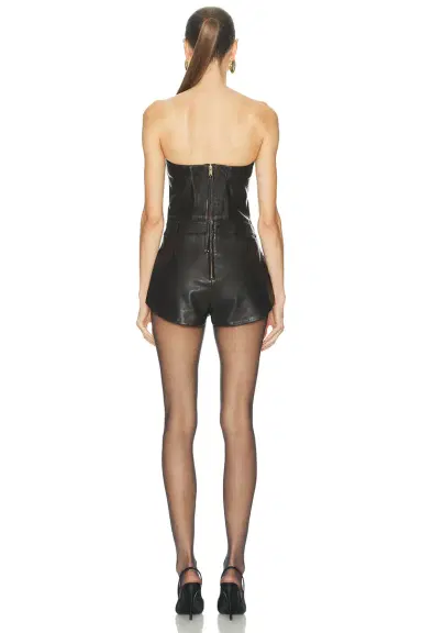 retrofete Pernille Leather Romper | Thumbnail 3 retrofete Pernille Leather Romper | Thumbnail 3