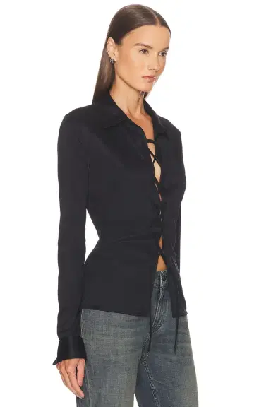 Balenciaga Lace Up Shirt | Thumbnail 2 Balenciaga Lace Up Shirt | Thumbnail 2
