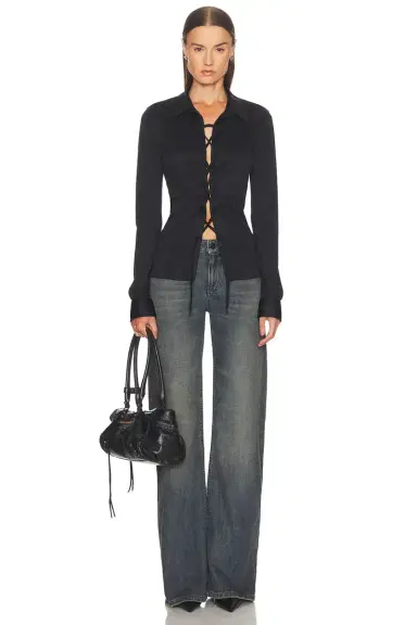 Balenciaga Lace Up Shirt | Thumbnail 4 Balenciaga Lace Up Shirt | Thumbnail 4