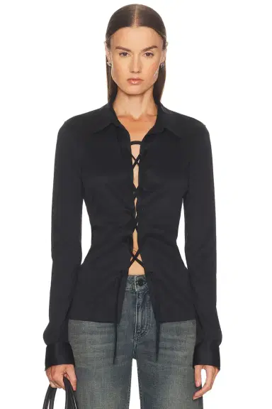 Balenciaga Lace Up Shirt | Thumbnail 1 Balenciaga Lace Up Shirt | Thumbnail 1