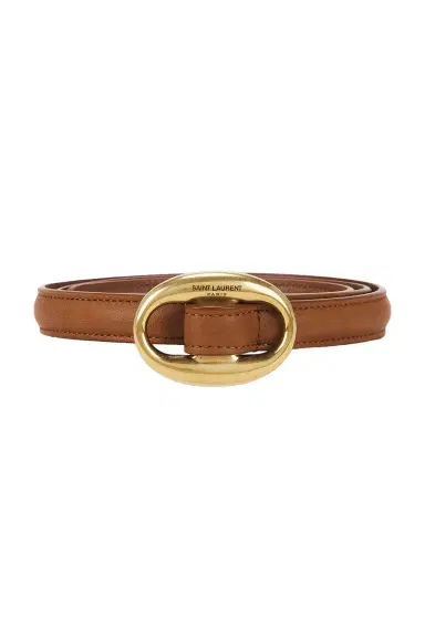 Saint Laurent Oval Buckle Thin Belt | Thumbnail 3 Saint Laurent Oval Buckle Thin Belt | Thumbnail 3
