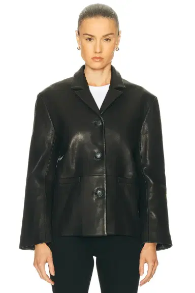 GRLFRND Marlo Leather Blazer | Thumbnail 4 GRLFRND Marlo Leather Blazer | Thumbnail 4