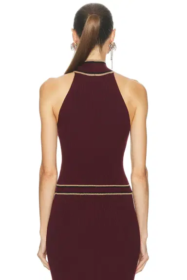 Alessandra Rich High Neck Top | Thumbnail 3 Alessandra Rich High Neck Top | Thumbnail 3