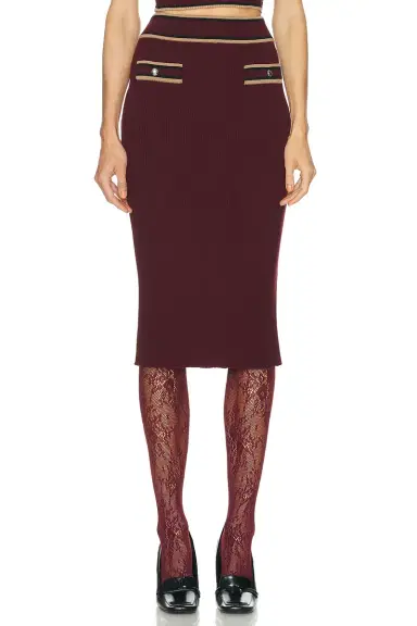 Alessandra Rich Midi Skirt | Thumbnail 1 Alessandra Rich Midi Skirt | Thumbnail 1
