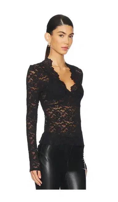 Free People x Intimately FP All Day Lace Long Sleeve Top In Black | Thumbnail 2 Free People x Intimately FP All Day Lace Long Sleeve Top In Black | Thumbnail 2
