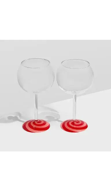 FAZEEK Swirl Wine Glasses Set Of 2 | Thumbnail 2 FAZEEK Swirl Wine Glasses Set Of 2 | Thumbnail 2