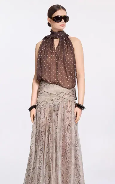 Elie Saab Print Chiffon Top | Thumbnail 2 Elie Saab Print Chiffon Top | Thumbnail 2