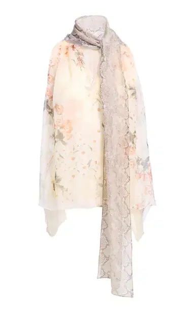 Elie Saab Print Chiffon Top | Thumbnail 8 Elie Saab Print Chiffon Top | Thumbnail 8