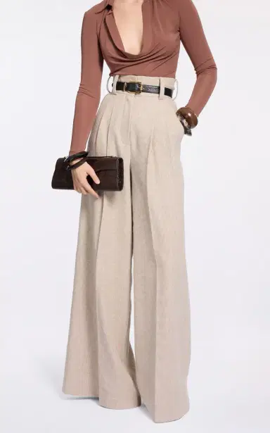 Elie Saab Cotton Canvas Pants | Thumbnail 3 Elie Saab Cotton Canvas Pants | Thumbnail 3