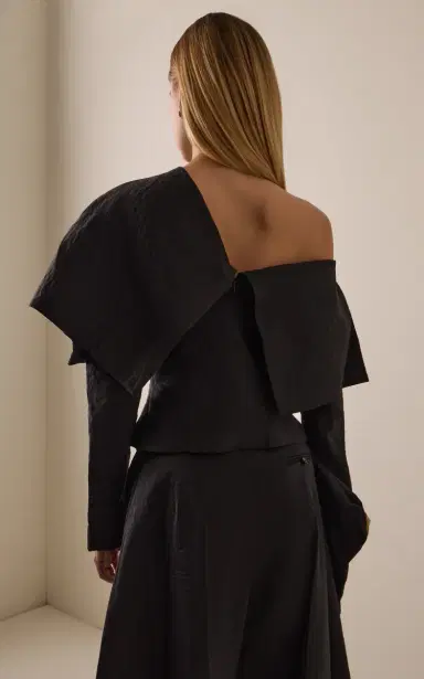 A.W.A.K.E. MODE Folded Flax-Blend Top | Thumbnail 4 A.W.A.K.E. MODE Folded Flax-Blend Top | Thumbnail 4