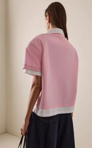A.W.A.K.E. MODE Padded Cotton Double-Collar Rugby Top | Thumbnail 5 A.W.A.K.E. MODE Padded Cotton Double-Collar Rugby Top | Thumbnail 5