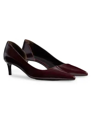 Khaite Women's Jett 45MM Leather D'Orsay Pumps - Bordeaux | Thumbnail 2 Khaite Women's Jett 45MM Leather D'Orsay Pumps - Bordeaux | Thumbnail 2