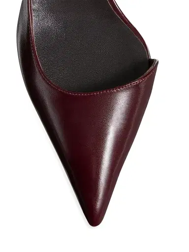 Khaite Women's Jett 45MM Leather D'Orsay Pumps - Bordeaux | Thumbnail 4 Khaite Women's Jett 45MM Leather D'Orsay Pumps - Bordeaux | Thumbnail 4