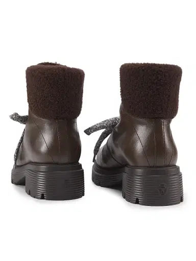 Stuart Weitzman Women's Hudson 40MM Lite Lace-Up Booties - Walnut | Thumbnail 3 Stuart Weitzman Women's Hudson 40MM Lite Lace-Up Booties - Walnut | Thumbnail 3
