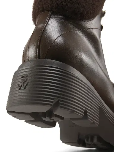 Stuart Weitzman Women's Hudson 40MM Lite Lace-Up Booties - Walnut | Thumbnail 5 Stuart Weitzman Women's Hudson 40MM Lite Lace-Up Booties - Walnut | Thumbnail 5