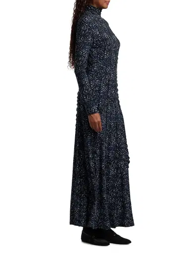 Proenza Schouler White Label Women's Mabel Printed Jersey Maxi Dress - Navy Multi | Thumbnail 4 Proenza Schouler White Label Women's Mabel Printed Jersey Maxi Dress - Navy Multi | Thumbnail 4