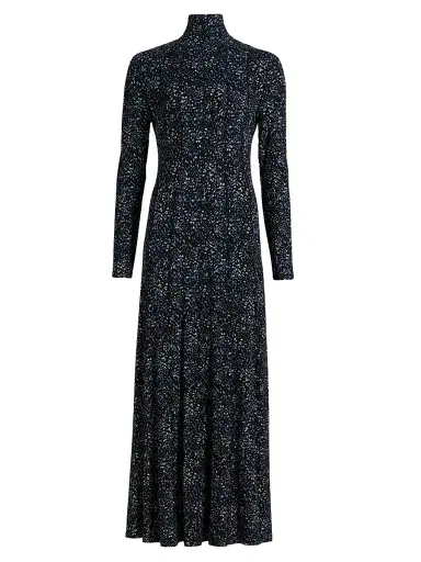 Proenza Schouler White Label Women's Mabel Printed Jersey Maxi Dress - Navy Multi | Thumbnail 1 Proenza Schouler White Label Women's Mabel Printed Jersey Maxi Dress - Navy Multi | Thumbnail 1