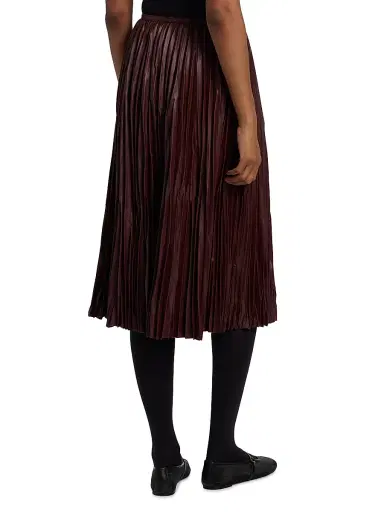 Proenza Schouler White Label Women's Rosalyn Pleated Faux Leather Midi-Skirt | Thumbnail 5 Proenza Schouler White Label Women's Rosalyn Pleated Faux Leather Midi-Skirt | Thumbnail 5