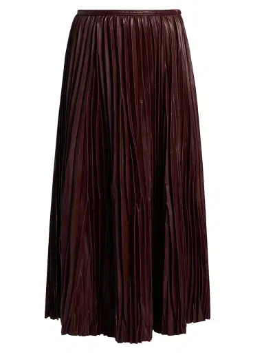 Proenza Schouler White Label Women's Rosalyn Pleated Faux Leather Midi-Skirt | Thumbnail 1 Proenza Schouler White Label Women's Rosalyn Pleated Faux Leather Midi-Skirt | Thumbnail 1