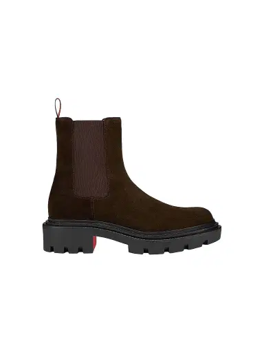 Christian Louboutin Men's Devon College Leather Boots - Cafe | Thumbnail 1 Christian Louboutin Men's Devon College Leather Boots - Cafe | Thumbnail 1