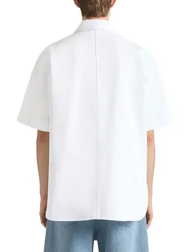 Givenchy Men's Couture Seam Shirt in Cotton with Patch - White | Thumbnail 5 Givenchy Men's Couture Seam Shirt in Cotton with Patch - White | Thumbnail 5