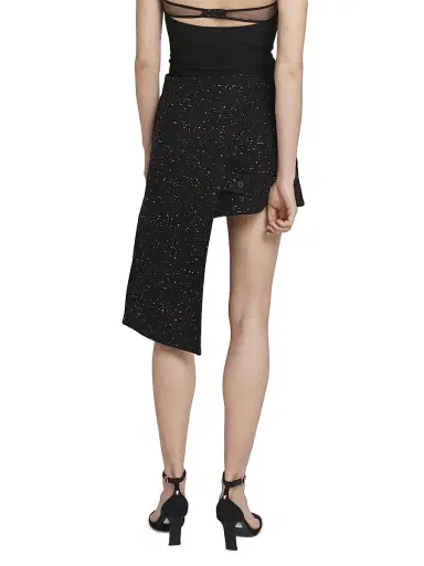 Courreges Women's Oblique Tweed Miniskirt - Black | Thumbnail 5 Courreges Women's Oblique Tweed Miniskirt - Black | Thumbnail 5