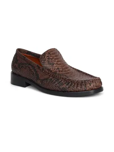 Acne Studios Men's Boafer Light Hiss Snake-Embossed Leather Loafers - Brown - Size 13 | Thumbnail 2 Acne Studios Men's Boafer Light Hiss Snake-Embossed Leather Loafers - Brown - Size 13 | Thumbnail 2
