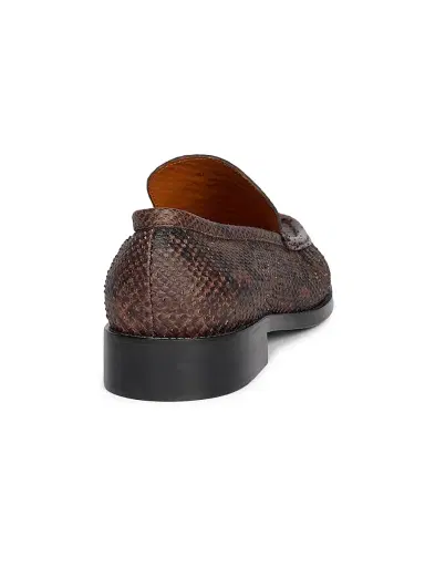 Acne Studios Men's Boafer Light Hiss Snake-Embossed Leather Loafers - Brown - Size 13 | Thumbnail 3 Acne Studios Men's Boafer Light Hiss Snake-Embossed Leather Loafers - Brown - Size 13 | Thumbnail 3
