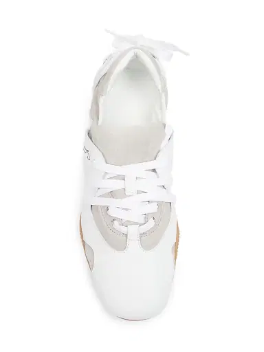 Acne Studios Men's Bilaria Up M Leather Low-Top Sneakers - Off White - Size 13 | Thumbnail 4 Acne Studios Men's Bilaria Up M Leather Low-Top Sneakers - Off White - Size 13 | Thumbnail 4