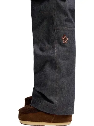 Moncler Grenoble Women's Down-Filled Ski Pants in Denim - Dark Gray | Thumbnail 4 Moncler Grenoble Women's Down-Filled Ski Pants in Denim - Dark Gray | Thumbnail 4