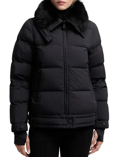 Moncler Grenoble Women's Arabbas Ski Jacket with Shearling Trim - Black - Size Large | Thumbnail 2 Moncler Grenoble Women's Arabbas Ski Jacket with Shearling Trim - Black - Size Large | Thumbnail 2