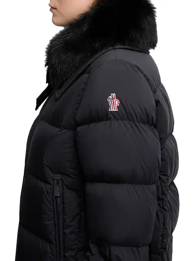 Moncler Grenoble Women's Arabbas Ski Jacket with Shearling Trim - Black - Size Large | Thumbnail 4 Moncler Grenoble Women's Arabbas Ski Jacket with Shearling Trim - Black - Size Large | Thumbnail 4