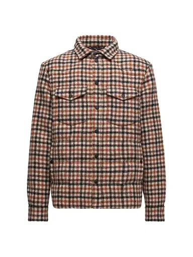 Moncler Grenoble Men's Gelt Padded Shacket - Black Beige | Thumbnail 1 Moncler Grenoble Men's Gelt Padded Shacket - Black Beige | Thumbnail 1