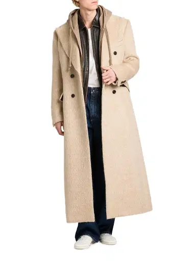 Dolce & Gabbana Men's Mohair-Wool Double-Breasted Coat | Thumbnail 2 Dolce & Gabbana Men's Mohair-Wool Double-Breasted Coat | Thumbnail 2