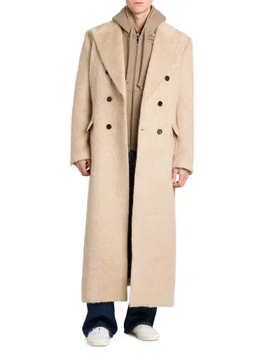 Dolce & Gabbana Men's Mohair-Wool Double-Breasted Coat | Thumbnail 3 Dolce & Gabbana Men's Mohair-Wool Double-Breasted Coat | Thumbnail 3