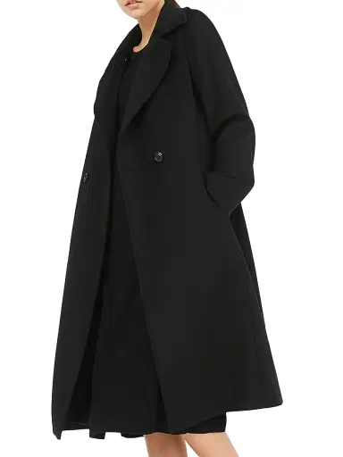 Max Mara Women's Wool Robe Coat - Black - Size 0 | Thumbnail 3 Max Mara Women's Wool Robe Coat - Black - Size 0 | Thumbnail 3