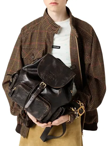 Miu Miu Women's Leather Backpack | Thumbnail 3 Miu Miu Women's Leather Backpack | Thumbnail 3