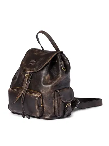 Miu Miu Women's Leather Backpack | Thumbnail 5 Miu Miu Women's Leather Backpack | Thumbnail 5