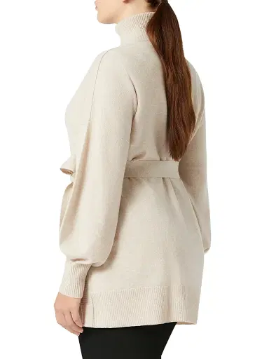 Marina Rinaldi Women's Cashmere Cardigan - Beige | Thumbnail 4 Marina Rinaldi Women's Cashmere Cardigan - Beige | Thumbnail 4