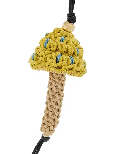 LOEWE Women's Linen-Blend Mushroom Charm - Yellow Natural | Thumbnail 2 LOEWE Women's Linen-Blend Mushroom Charm - Yellow Natural | Thumbnail 2
