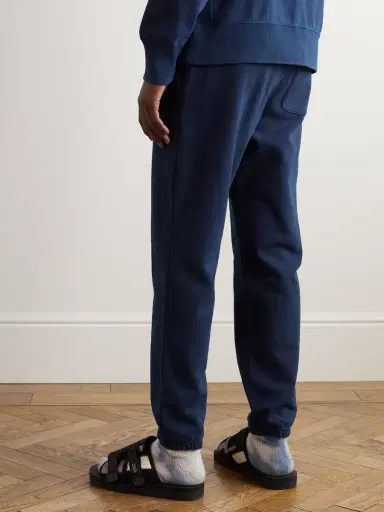 Blue Blue Japan Tapered Indigo-Dyed Cotton-Jersey Sweatpants - Men | Thumbnail 3 Blue Blue Japan Tapered Indigo-Dyed Cotton-Jersey Sweatpants - Men | Thumbnail 3
