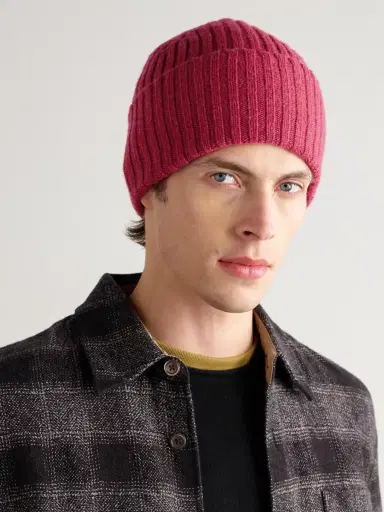 Drake's Him Ribbed Wool Beanie - Men | Thumbnail 2 Drake's Him Ribbed Wool Beanie - Men | Thumbnail 2