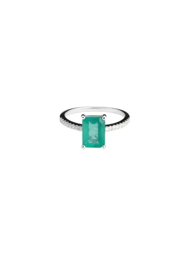 Wish Fine Jewelry 2.30ct Diamond 18K Gold Emerald Cut Solitaire Ring | Thumbnail 1 Wish Fine Jewelry 2.30ct Diamond 18K Gold Emerald Cut Solitaire Ring | Thumbnail 1